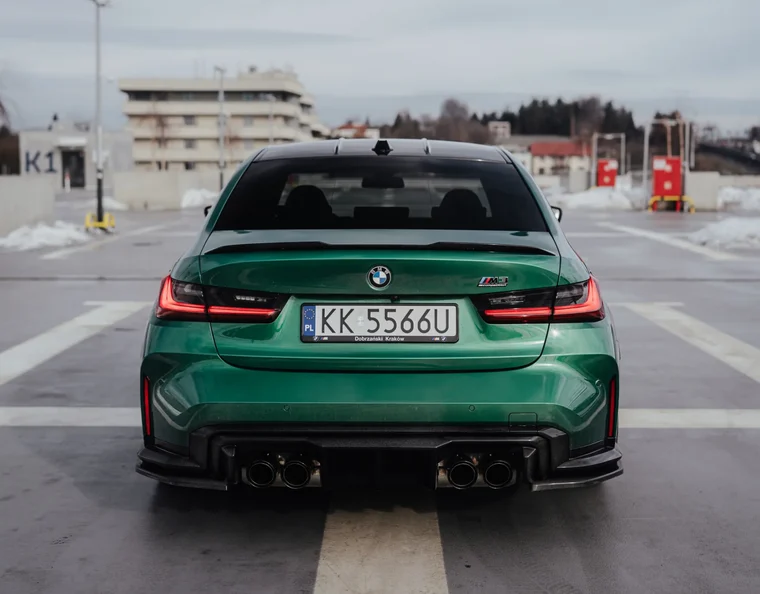 BMW M3 Competition od tyłu